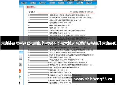 运动装备器材选择指南如何根据不同需求挑选合适的装备提升运动表现